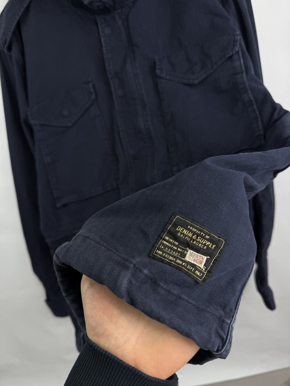 Denim & Supply Ralph Lauren × Polo Ralph Lauren × RRL Ralph Lauren 🇺🇸 Vintage Denim Supply Ralph Lauren Army Military Jacket Y2K Size US XL / EU 56 / 4 - 4 Thumbnail