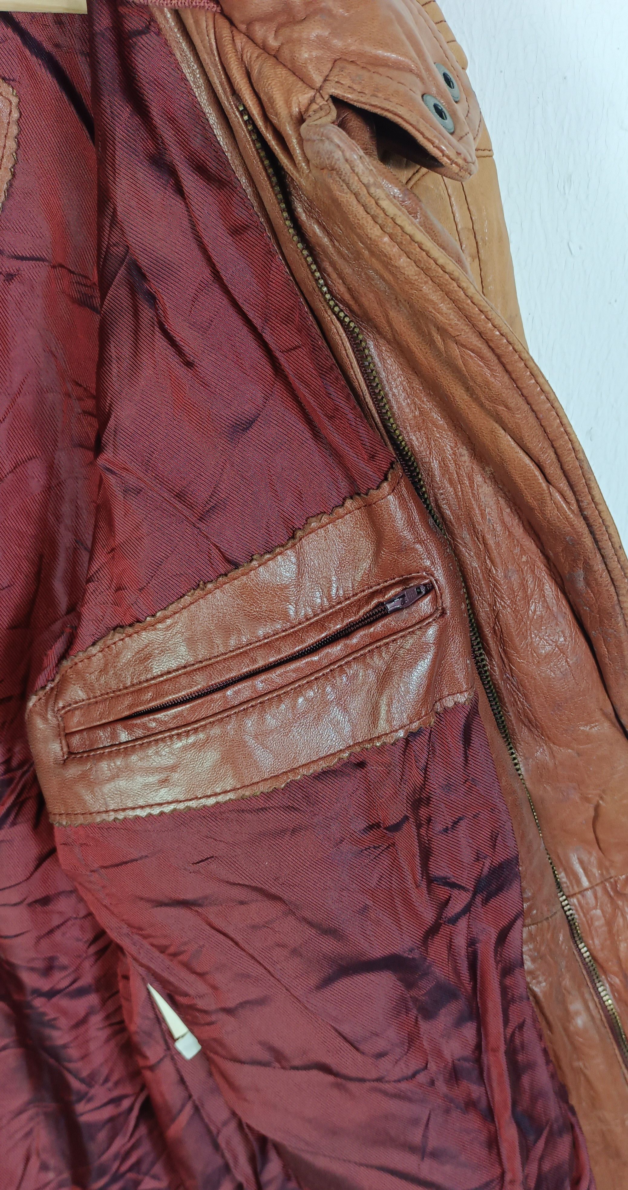 Vintage Vintage 🔥Novopel Leather Jacket Italian Designer Size US L / EU 52-54 / 3 - 11 Thumbnail