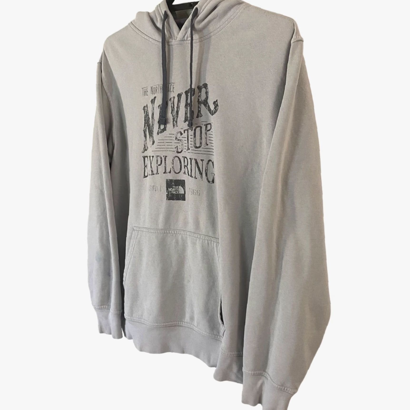 The North Face VINTAGE The North Face NSE Hoodie Mens Large Gray Graphic Long Sleeve Pullover Sweatshirt Size US L / EU 52-54 / 3 - 2 Thumbnail