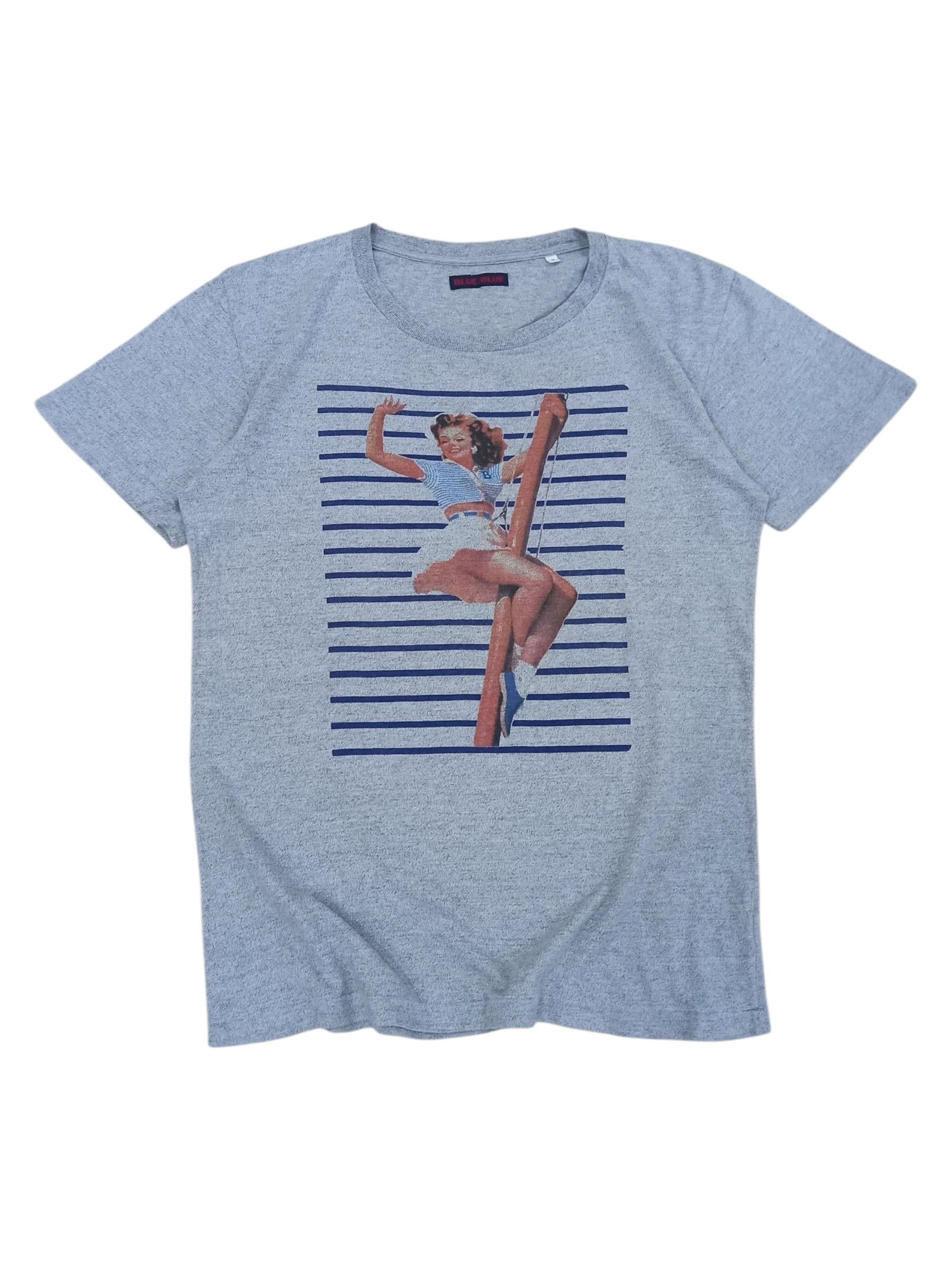 Blue Blue Japan Vintage Blue Blue Japan Pin up Girl Graphic Tee Size US M / EU 48-50 / 2 - 1 Thumbnail