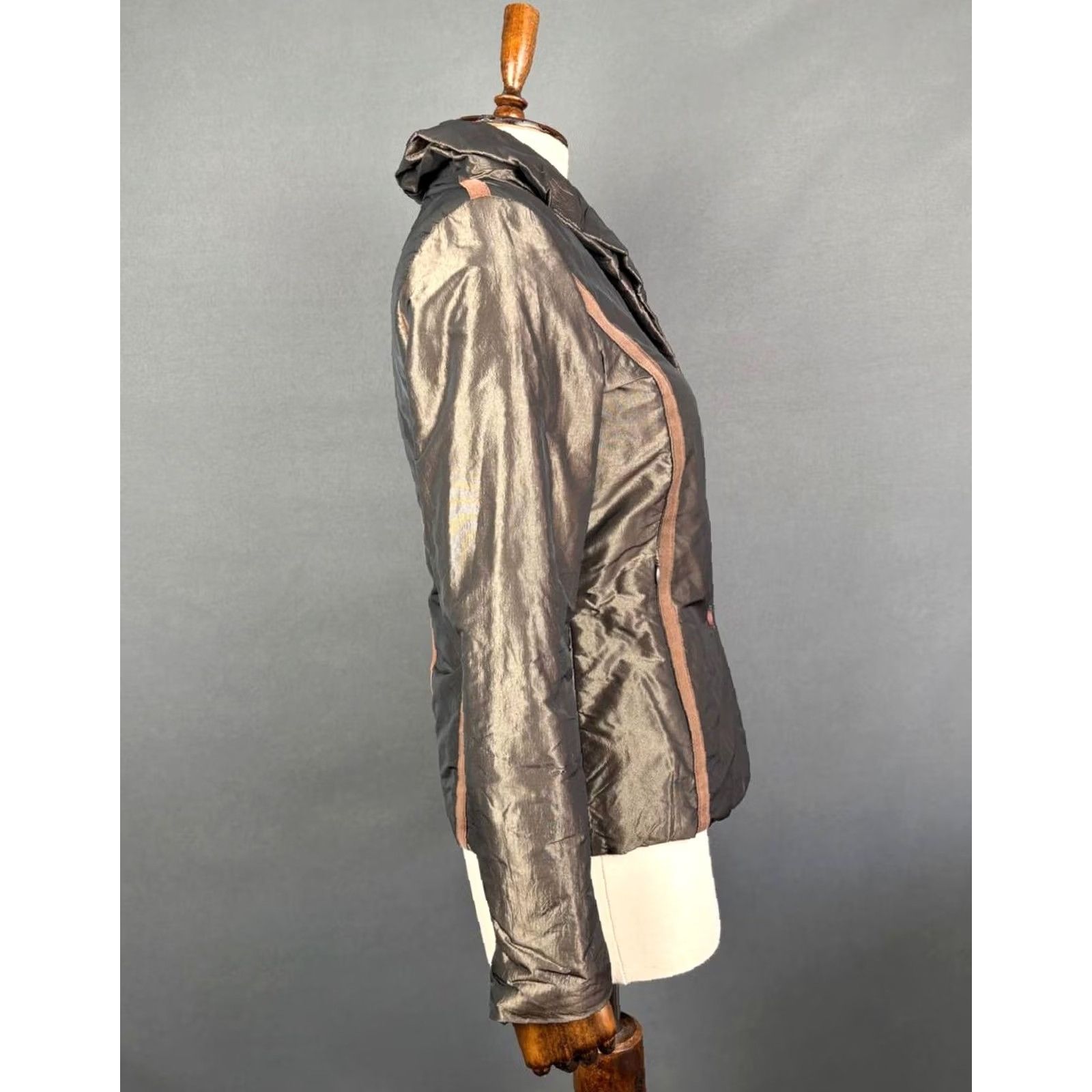 Sandro Sandro Ferrone Blazer Women Polyester Size 42 Bronze Brown Jacket Coat Slim Regular 90s Style Size XS / US 0-2 / IT 36-38 - 3 Thumbnail