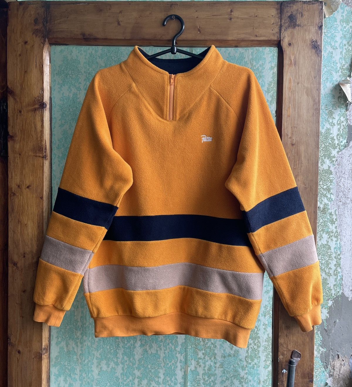 Patta Patta Micro Fleece Bahamas Sweater in Black & Yellow Size US M / EU 48-50 / 2 - 1 Thumbnail