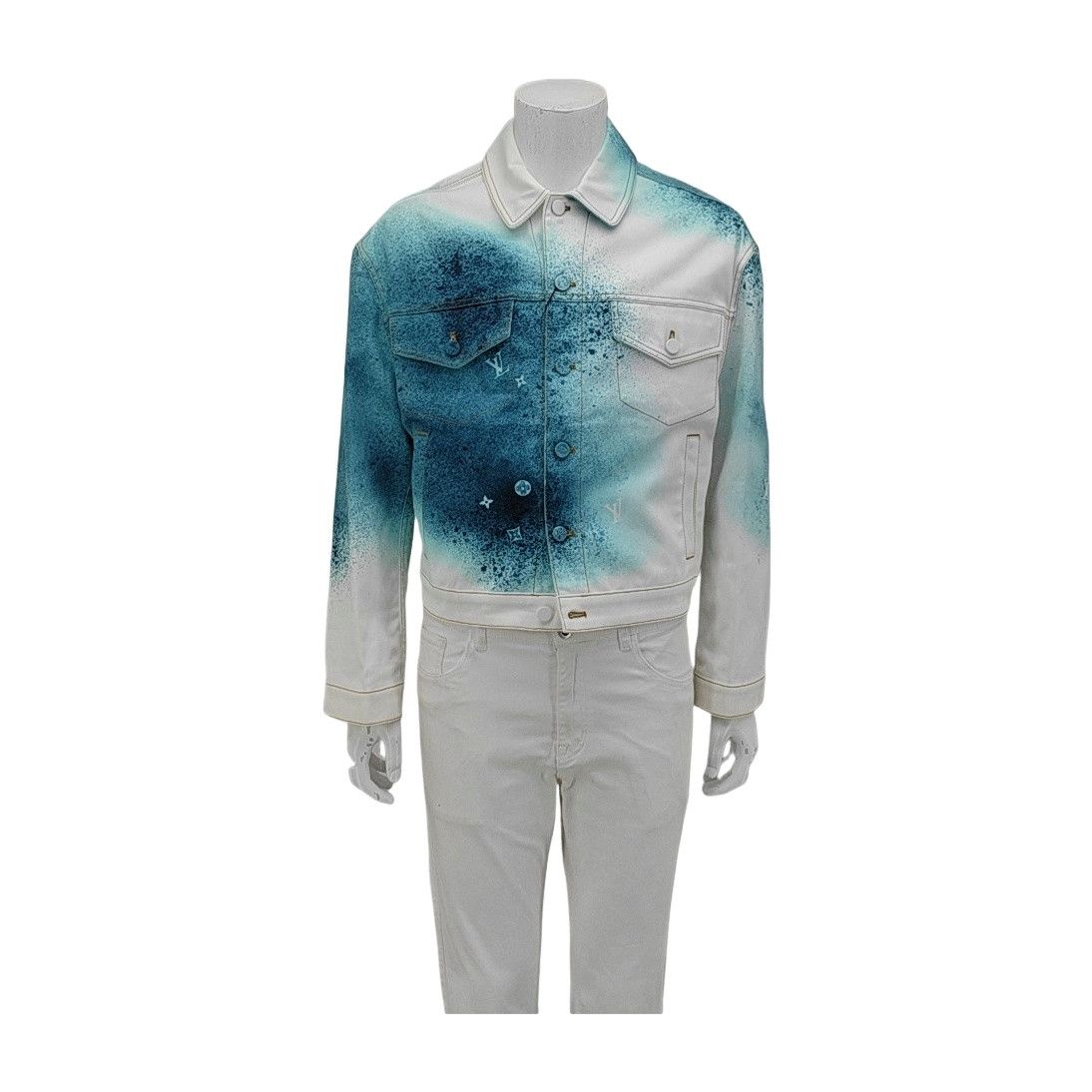 Louis Vuitton Louis Vuitton Spray Monogram Denim Jacket 44 Size US S / EU 44-46 / 1 - 1 Thumbnail