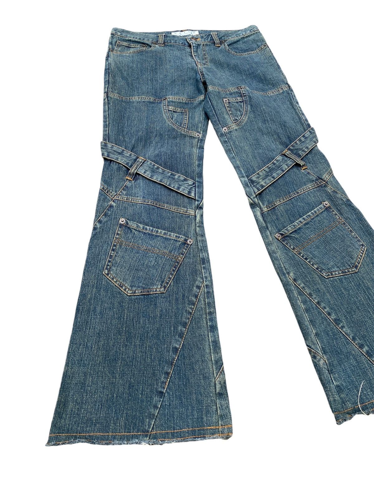 If Six Was Nine × Japanese Brand × Tornado Mart 1990s - Pride International Design Flare Jeans Size US 30 / EU 46 - 1 Thumbnail