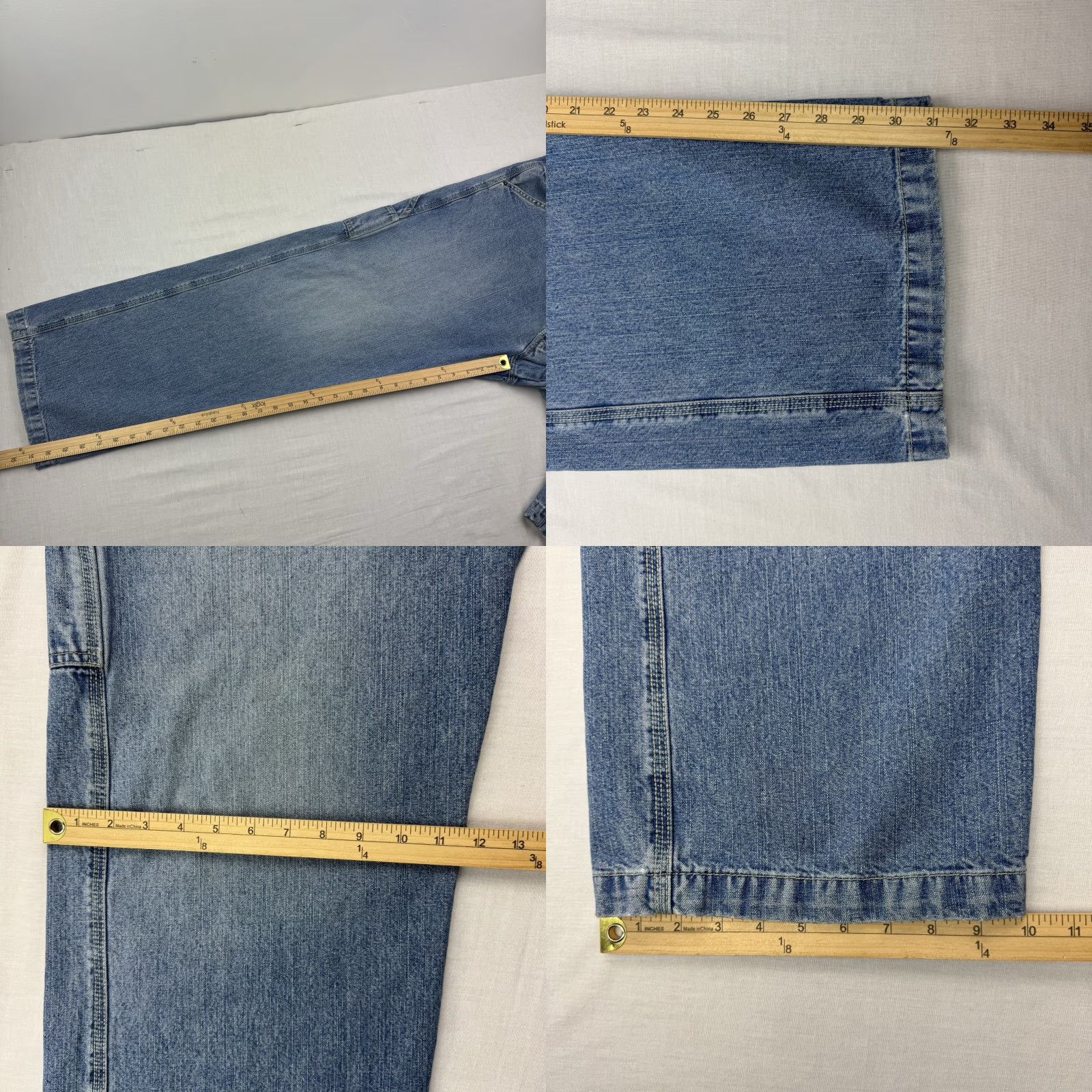 Levi's VINTAGE Levi's Carpenter Jeans Men 38x32 Blue Wide-Leg 90s Grunge Y2K Baggy Size US 38 / EU 54 - 9 Thumbnail