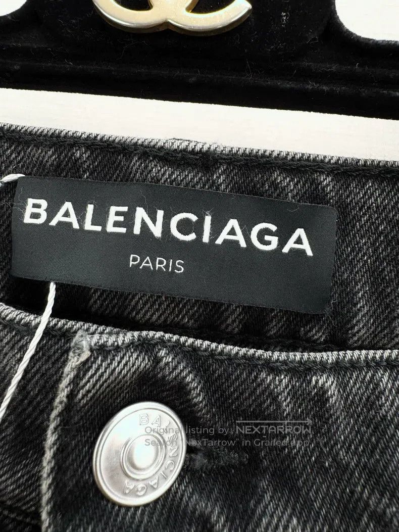 Balenciaga Balenciaga Black and Gray Straight Leg Jeans Size US 30 / EU 46 - 2 Thumbnail
