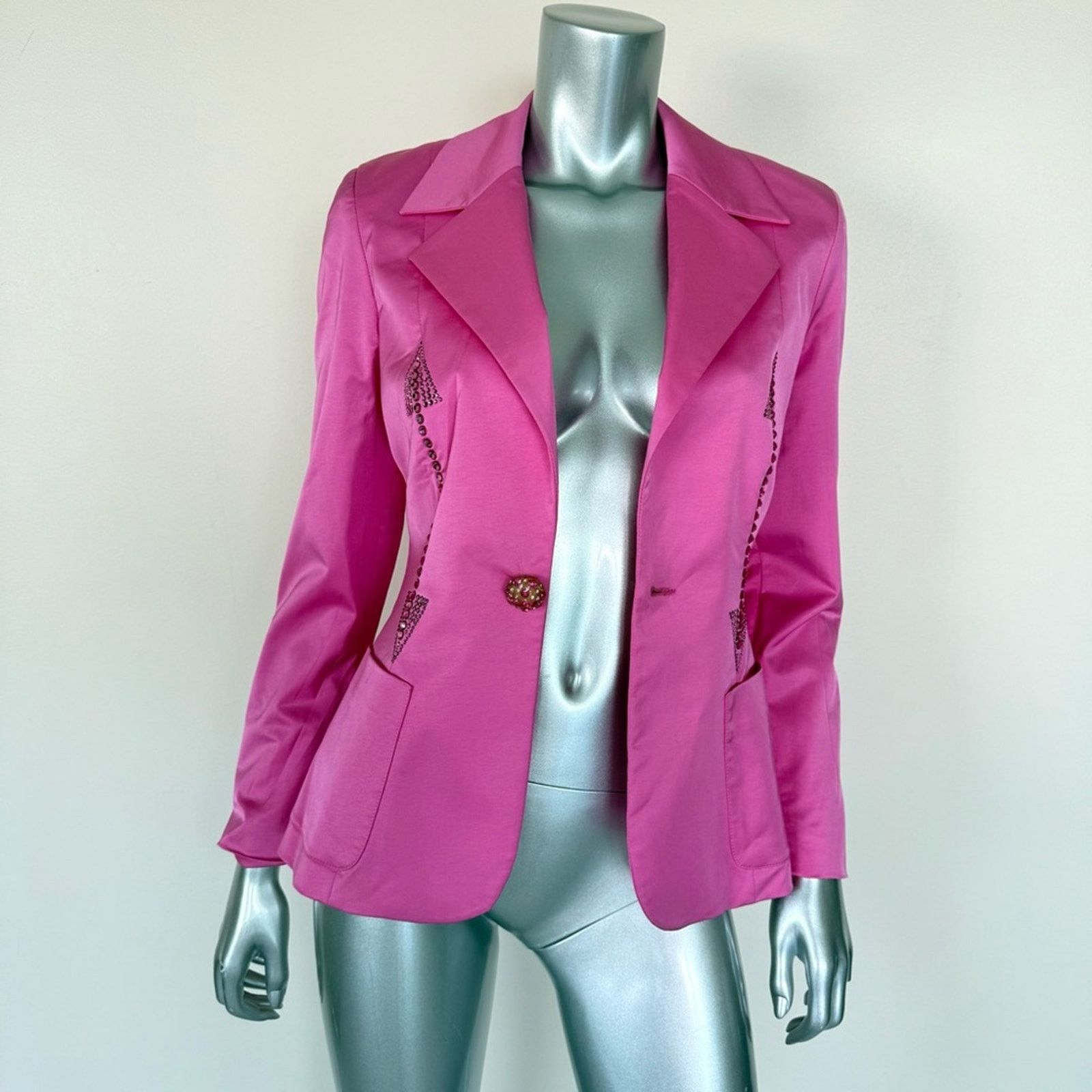Other Daniela Drei women pink atlas jacket size 44 IT or 6 US Size M / US 6-8 / IT 42-44 - 1 Thumbnail