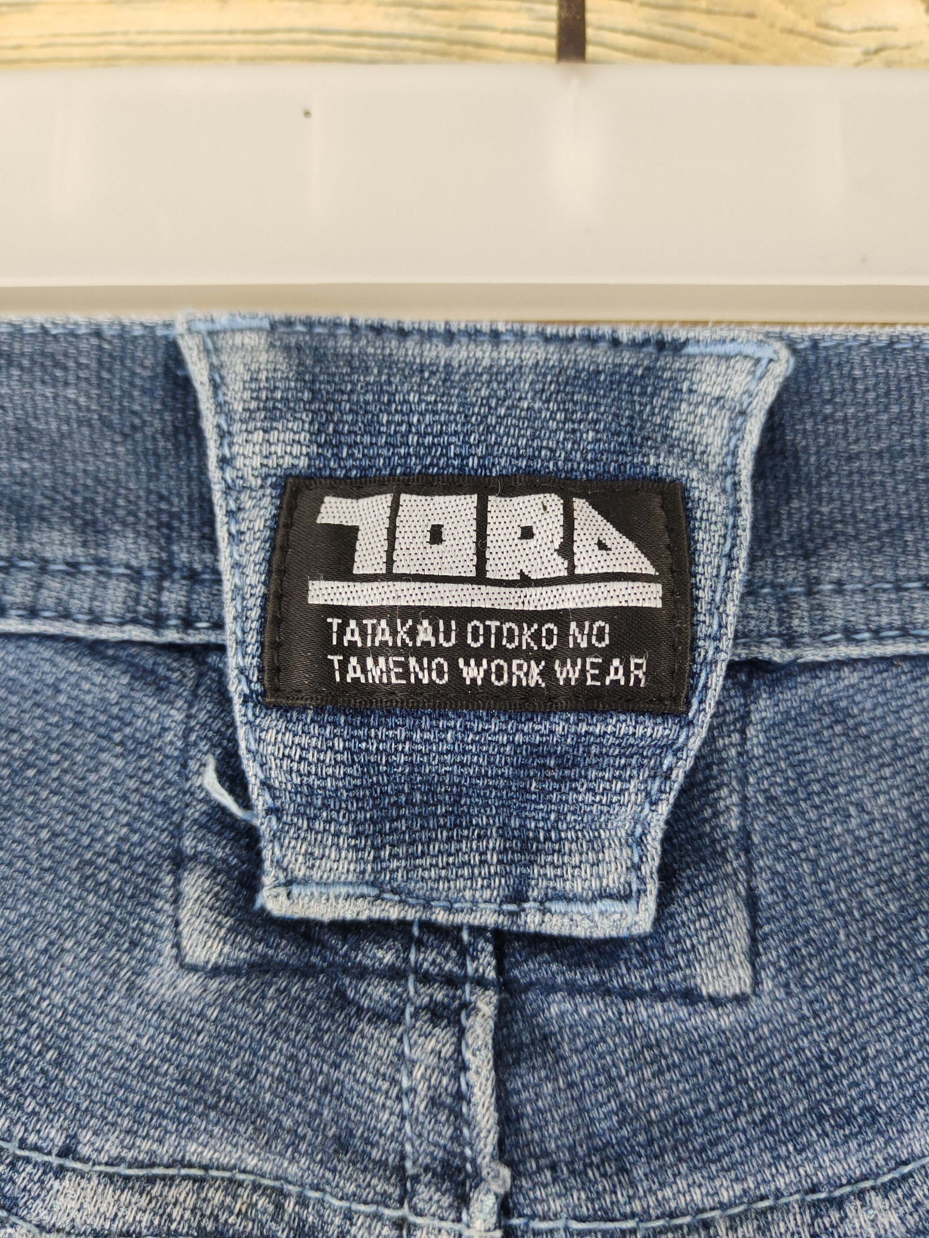 Japanese Brand Toraichi Blue Distressed Ripped Jogger Jeans #W1950 Size US 34 / EU 50 - 10 Thumbnail