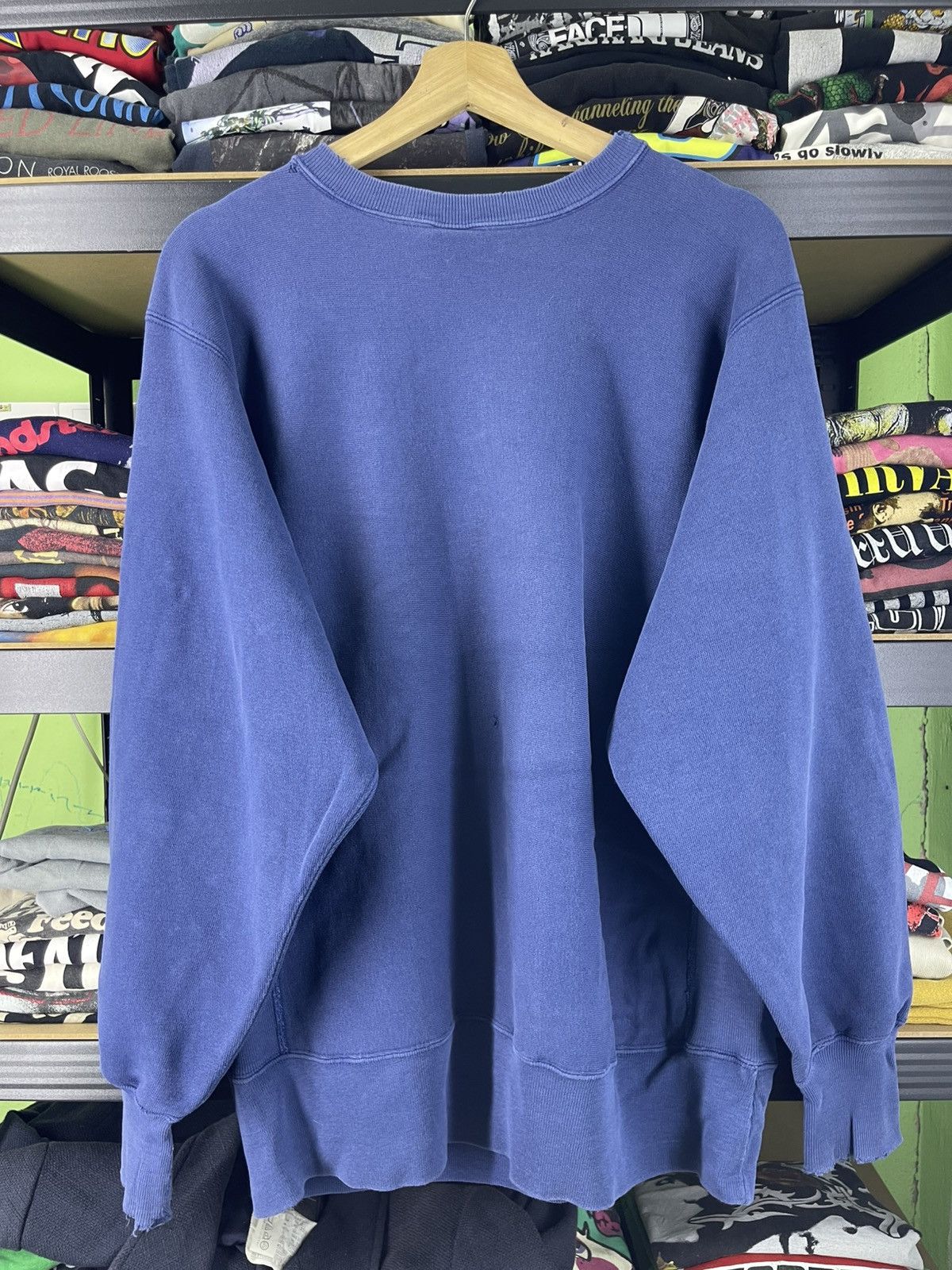 Champion Vintage Champion Reverse Weave Small Logo Blue Sweatshirt Size US L / EU 52-54 / 3 - 9 Thumbnail