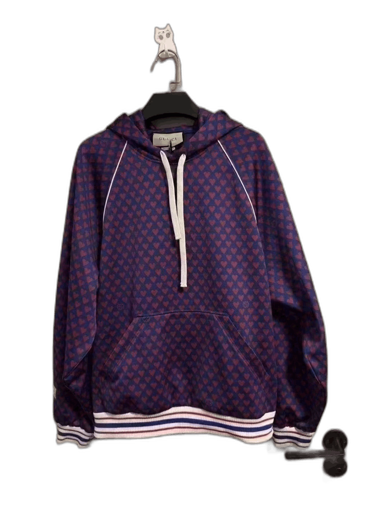 Gucci heart print hoodie