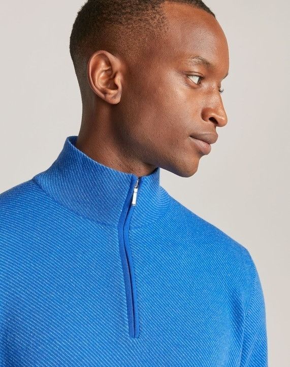 Loro Piana o1srvl11e0824 Mezzocollo Roadster Sweater in Blue Size US S / EU 44-46 / 1 - 2 Thumbnail
