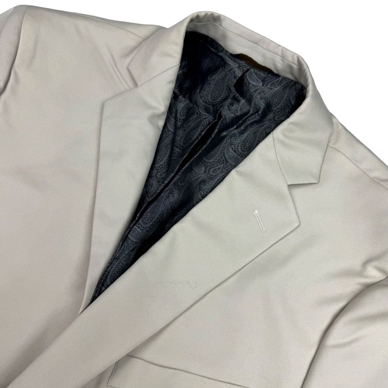 Brooks Brothers Brooks Brothers Blazer Jacket Mens 48R Wool Ivory Green Two-Button Notch 100% Wool Regular Cardigan? Size 48R - 2 Thumbnail