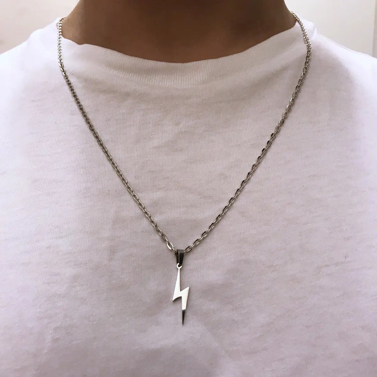 Sterling Silver silver necklace lightning Size ONE SIZE - 2 Thumbnail