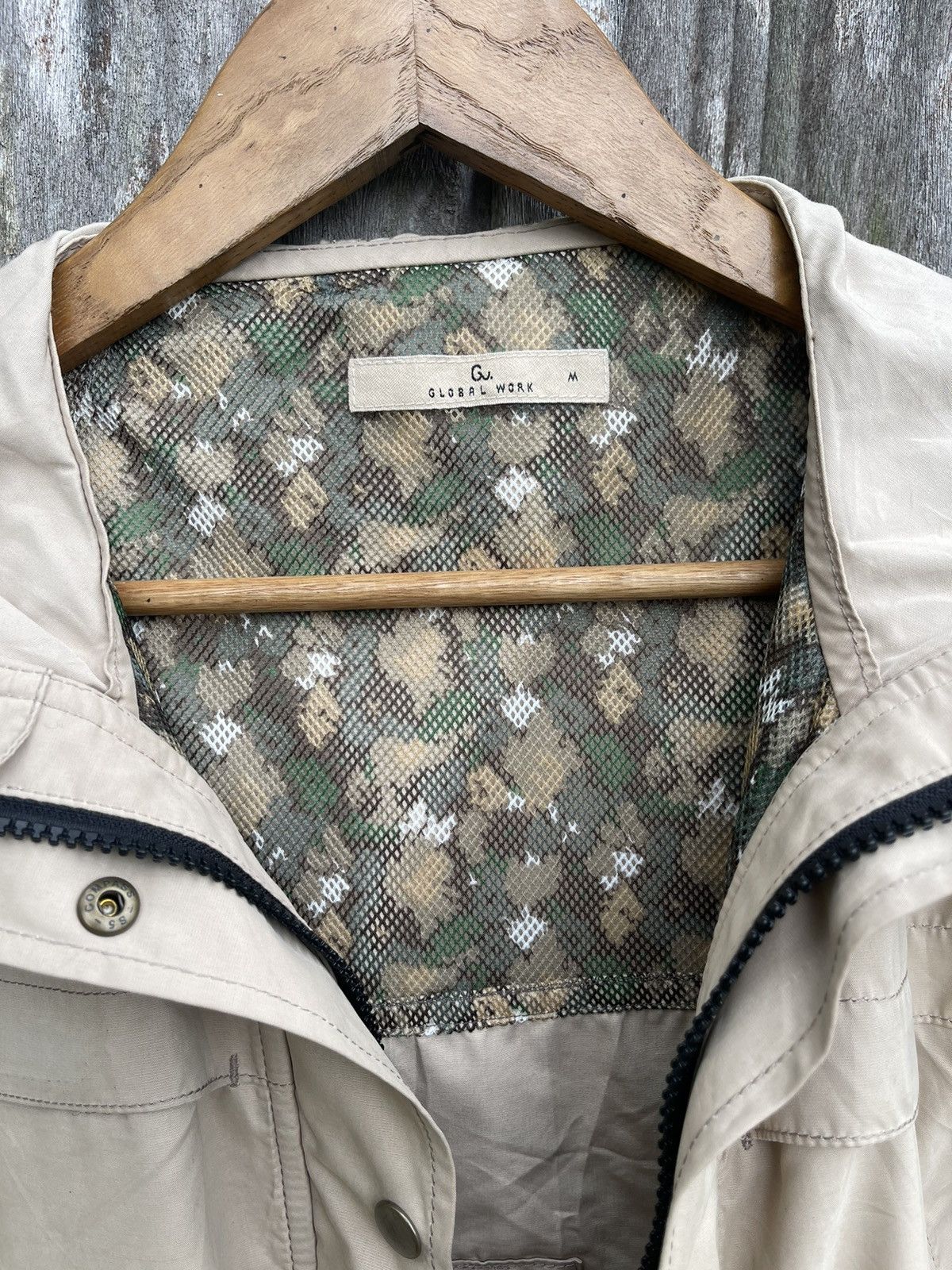 Global Work Global Work Beige Lightweight Tech Parka Camo Lining Size M Size US M / EU 48-50 / 2 - 18 Thumbnail