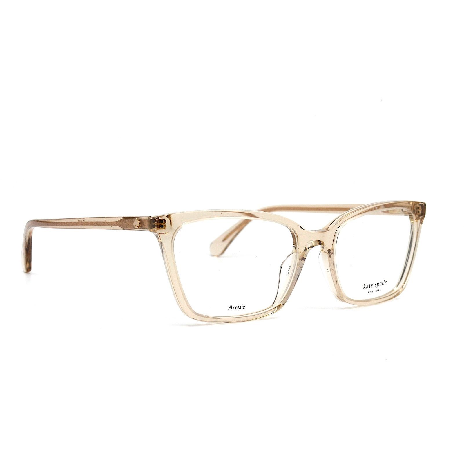 Kate Spade NEW KATE SPADE WANDA 10A TRANSPARENT PEACH EYEGLASSES FRAME Size ONE SIZE - 3 Thumbnail