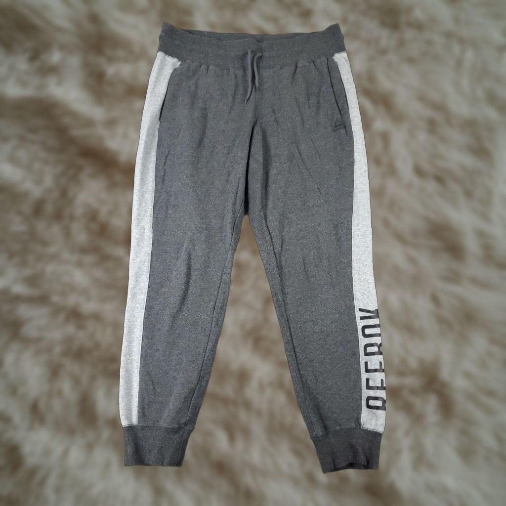 Reebok Reebok Pants Mens Size Medium Gray Track Jogger Sweatpants Casual Activewear Sport Size US 31 - 1 Thumbnail