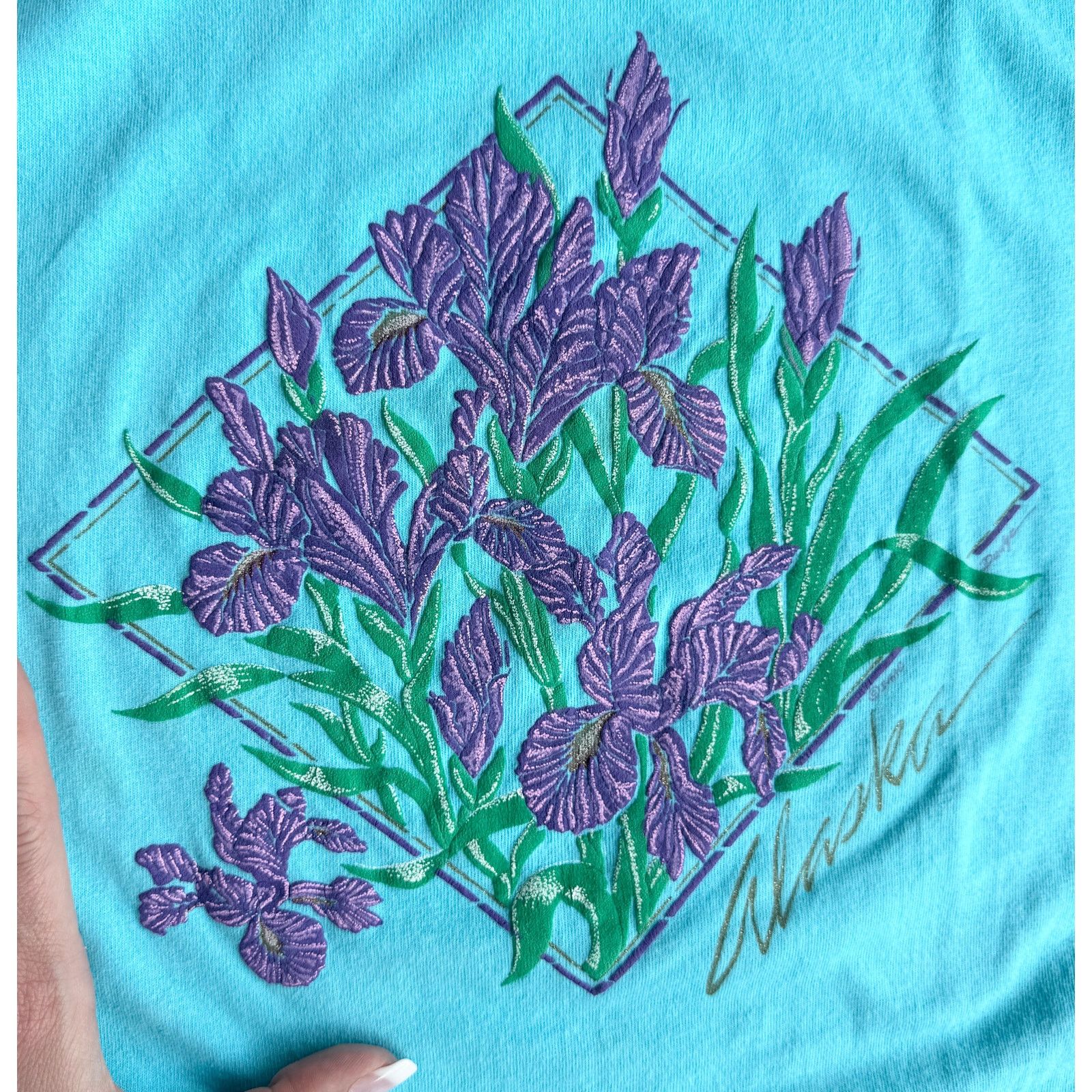 Fruit Of The Loom 80s Alaska Iris Single Stitch Tee XL Size US XL / EU 56 / 4 - 6 Thumbnail