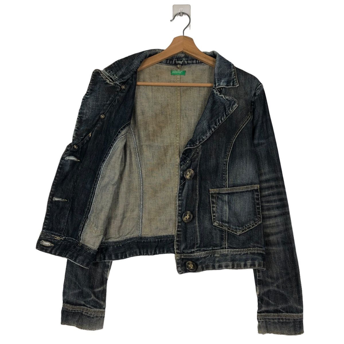 Japanese Brand 🔥CROPPED BIKER DENIM JACKET UCOB ISSEY MIYAKE Size M / US 6-8 / IT 42-44 - 11 Thumbnail