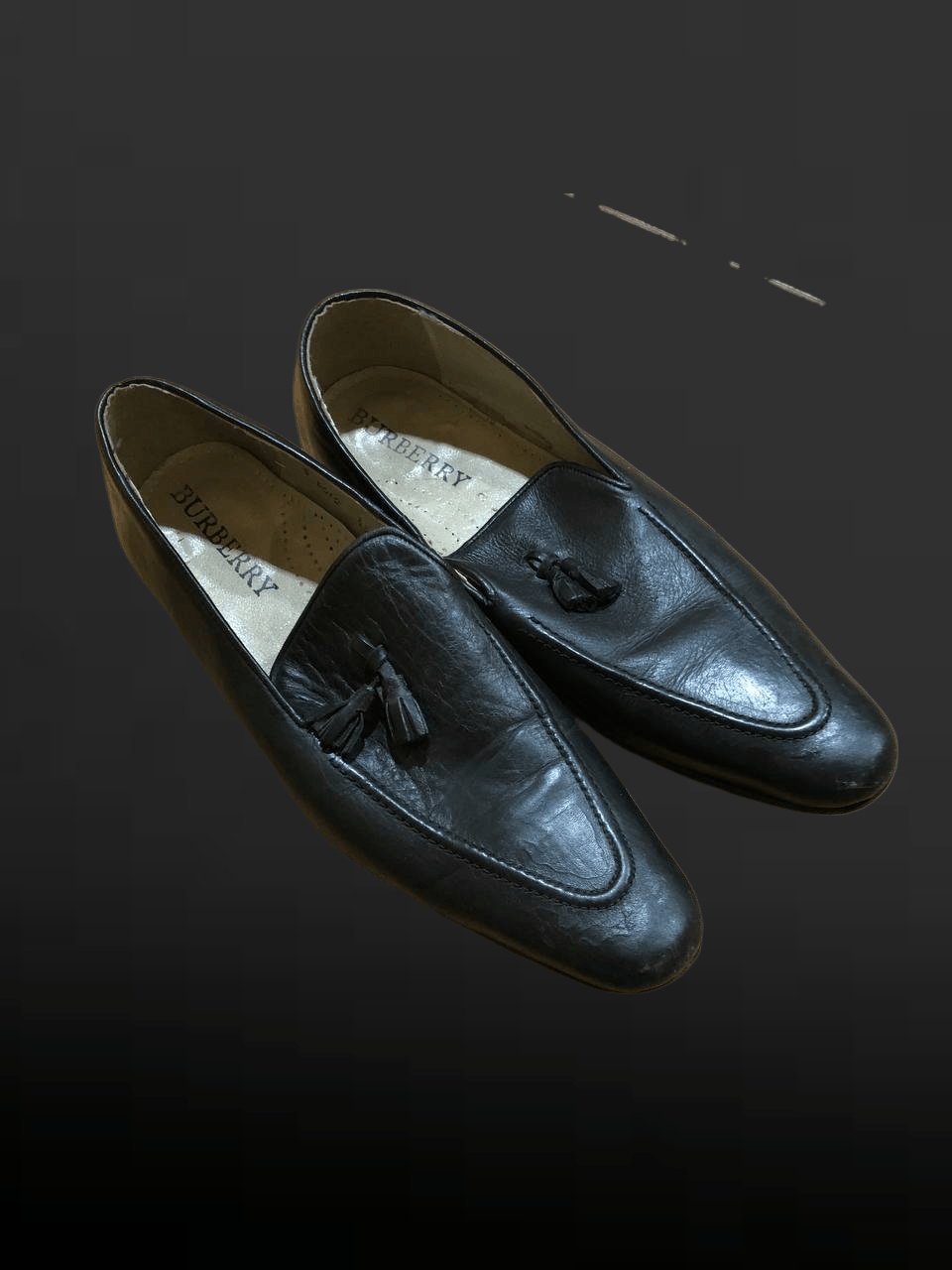 Burberry Burberry Mens Black Leather Loafer Shoes Size US 12 / EU 45 - 1 Thumbnail