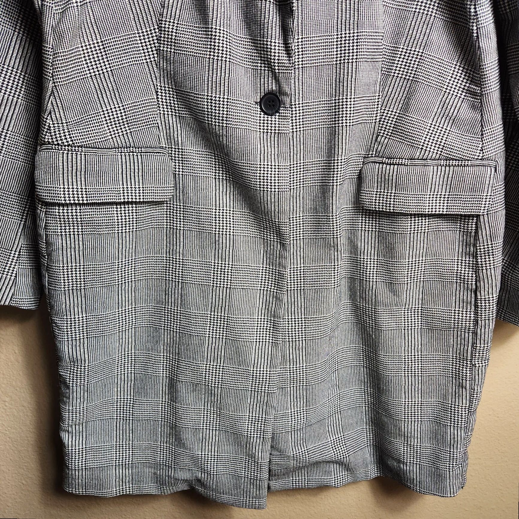 Adrianna Papell Adrianna Papell Womens Glen Plaid/Houndstooth Long Topper Jacket-Size M Size M / US 6-8 / IT 42-44 - 2 Thumbnail