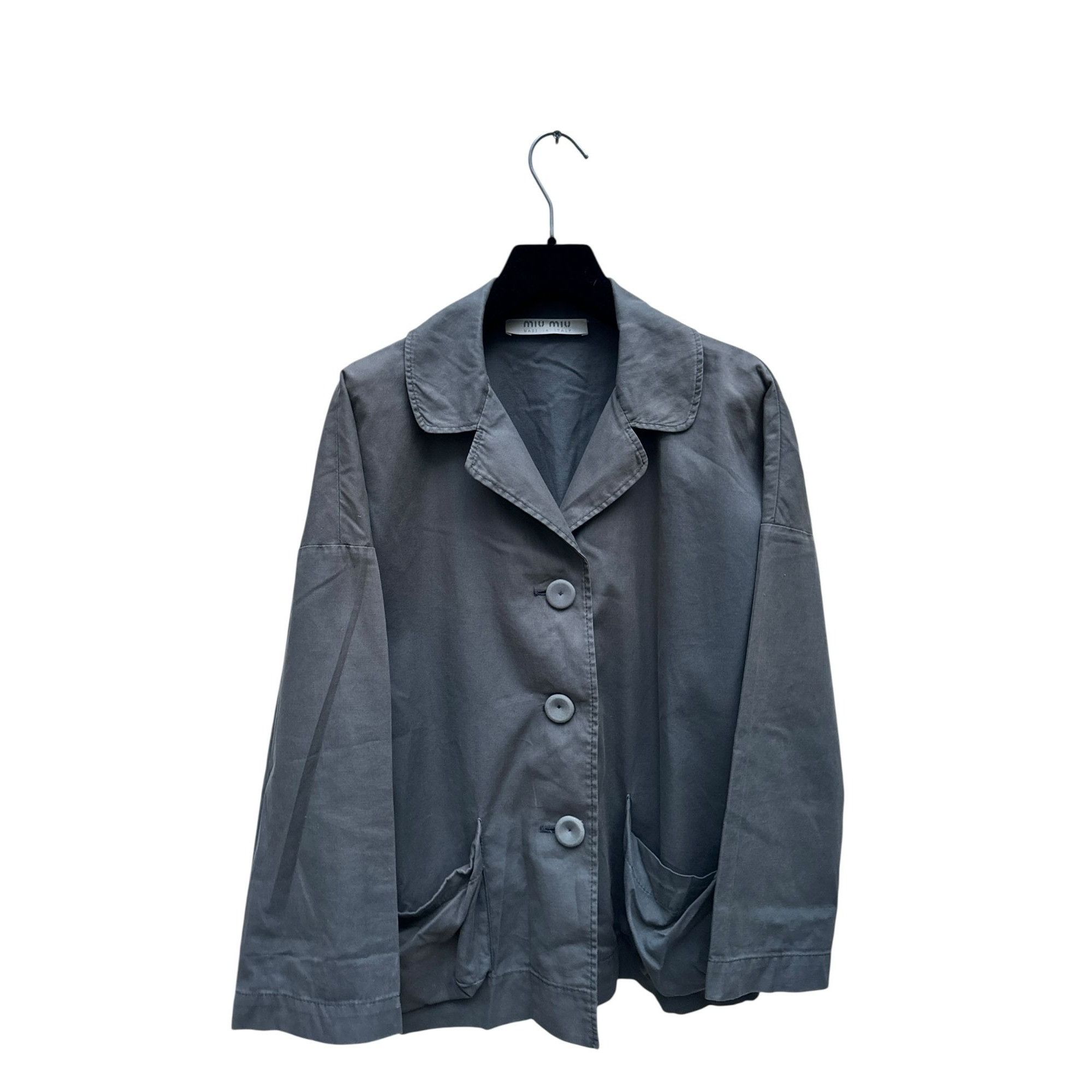 Miu Miu Vintage Kaki Blazer Shirt Jacket Size M / US 6-8 / IT 42-44 - 3 Thumbnail