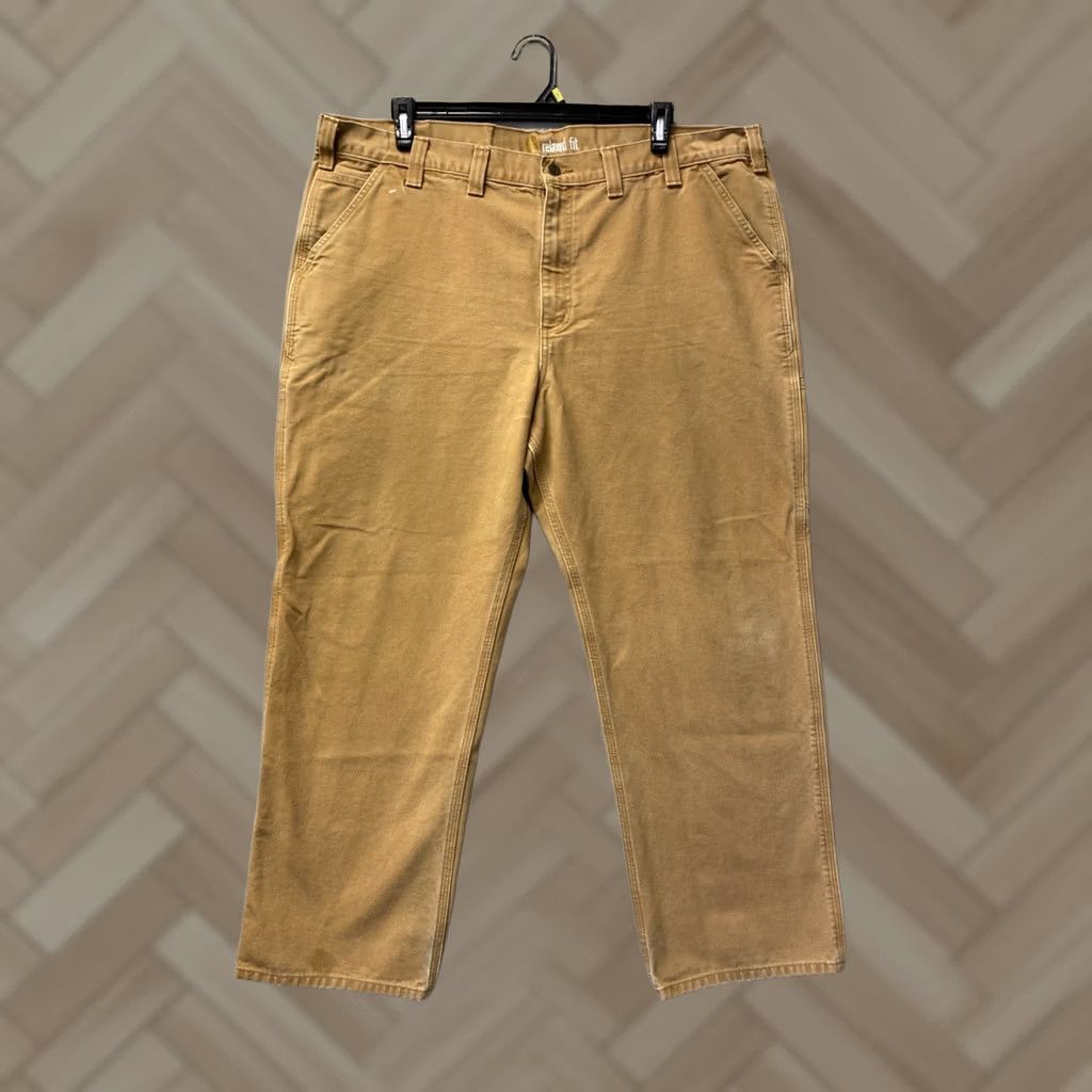 Carhartt Carhartt Dungaree Carpenter Pants Men 44x30 Brown Canvas Workwear Pockets Relaxed High Rise Jeans/ Pants Size US 44 / EU 60 - 1 Thumbnail