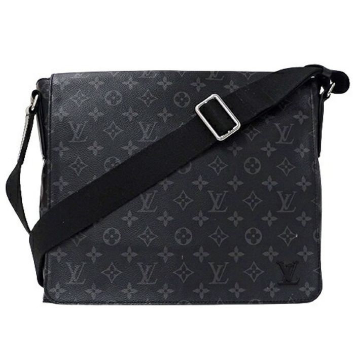 Louis Vuitton LOUIS VUITTON bag monogram eclipse men's shoulder district MM  NM M44001 black