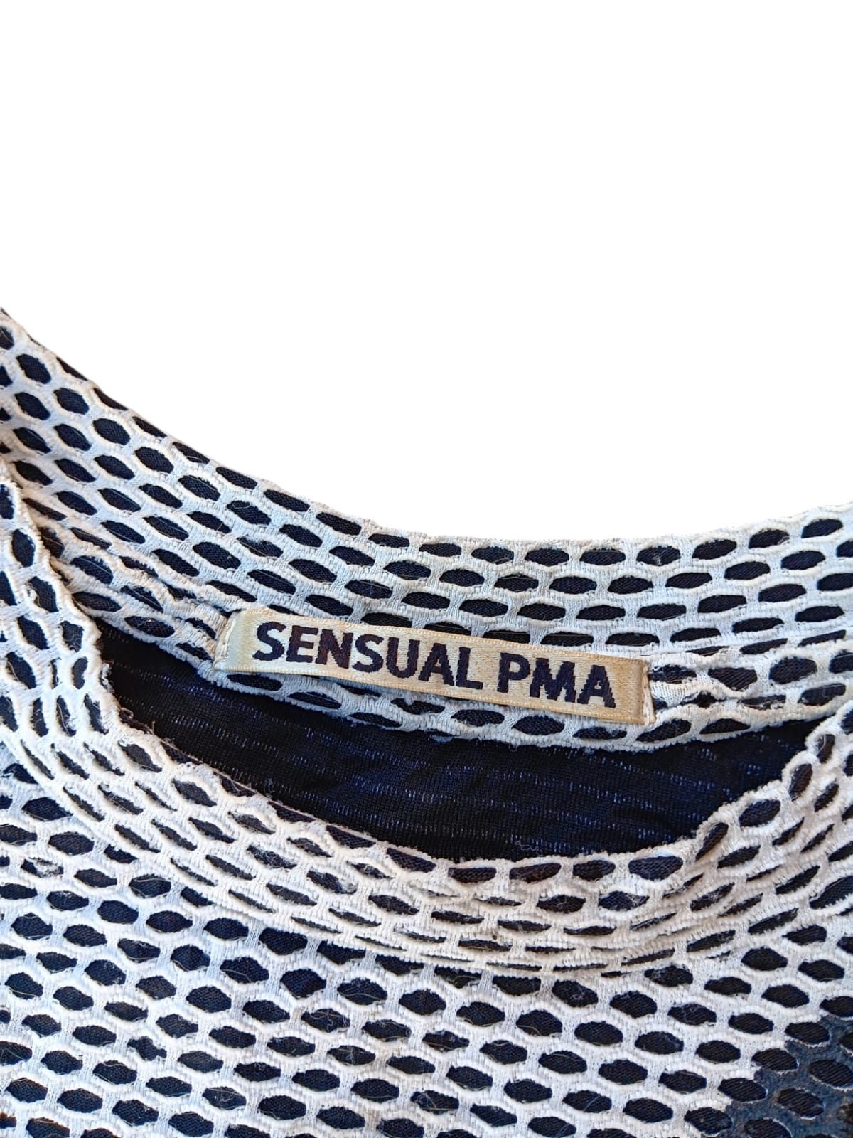 Japanese Brand Sensual PMA big skull pattern double layer mesh tee Size US L / EU 52-54 / 3 - 7 Thumbnail