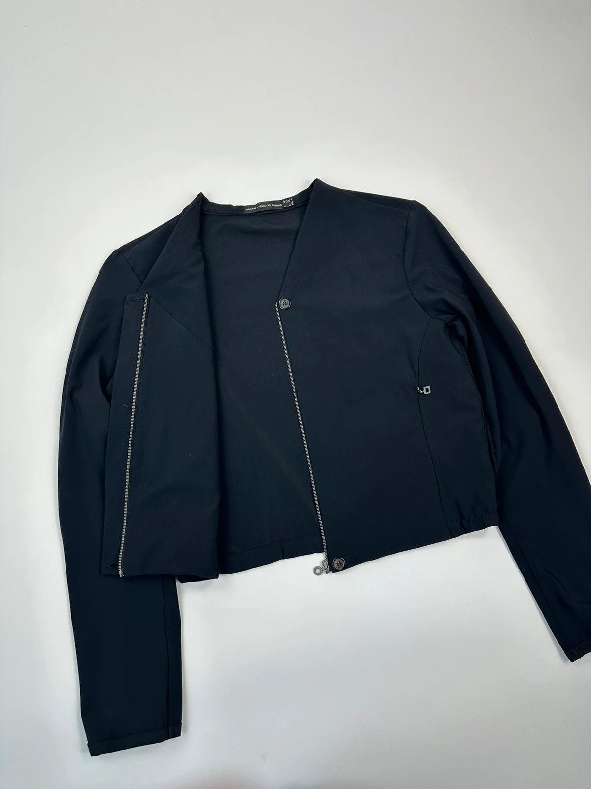 Marithe + Francois Girbaud Marithé + Francois Girbaud 00’s Dark Navy Crop Jacket Size M / US 6-8 / IT 42-44 - 5 Thumbnail