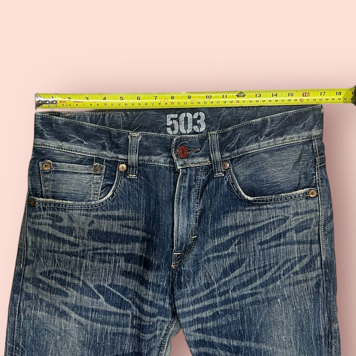 14th Addiction × Edwin × Le Grande Bleu (L.G.B.) VINTAGE FLARED JEANS EDWIN 503 JAPAN (W32'-33') Size US 33 - 23 Thumbnail