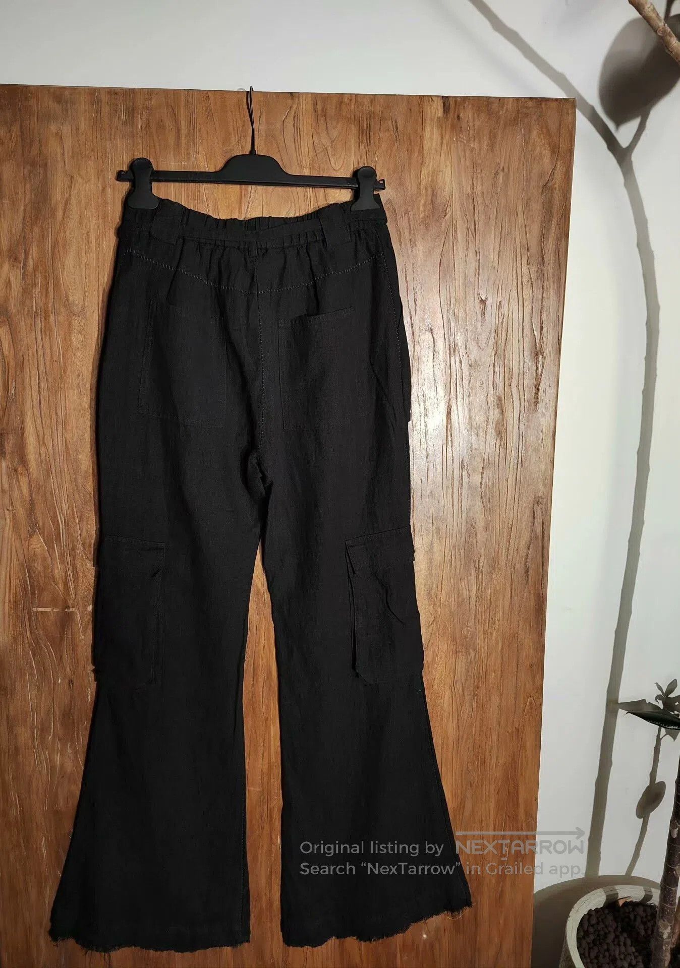 Japanese Brand Black Cargo Pants with Multiple Pockets. Size US 28 / EU 44 - 4 Thumbnail