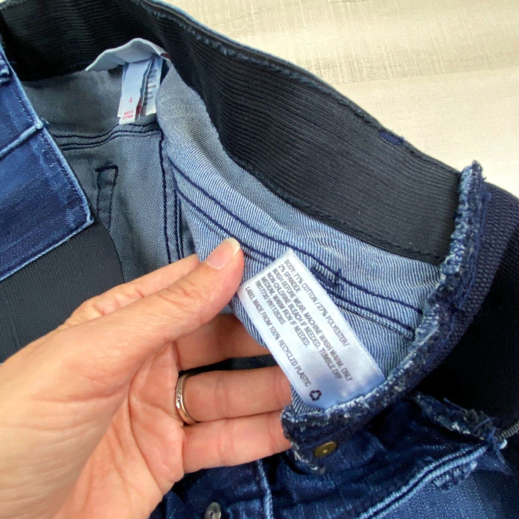 Bell Isabel Maternity Womens Skinny Jeans 4 Below Belly Zipper Fly Elastic Panels Size 27" / US 4 / IT 40 - 5 Thumbnail