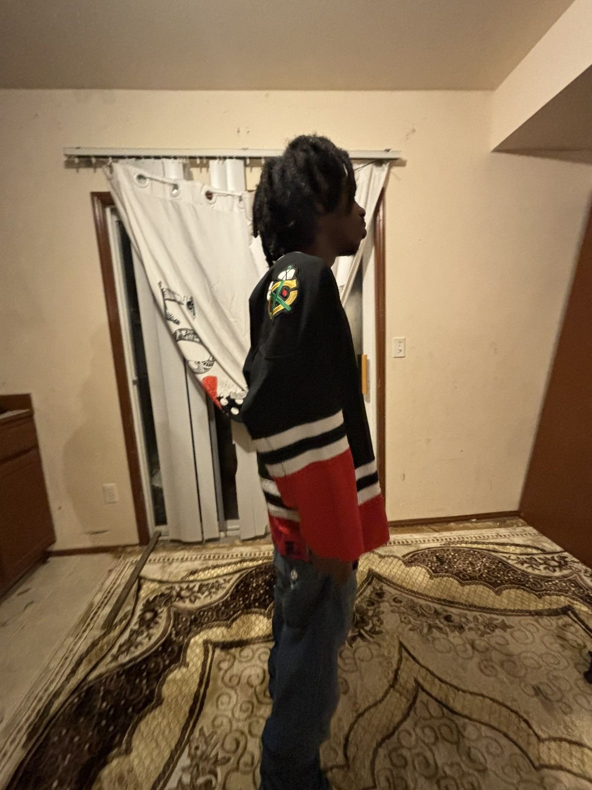 NHL × Starter Black and red Blackhawks jersey Size US L / EU 52-54 / 3 - 2 Thumbnail