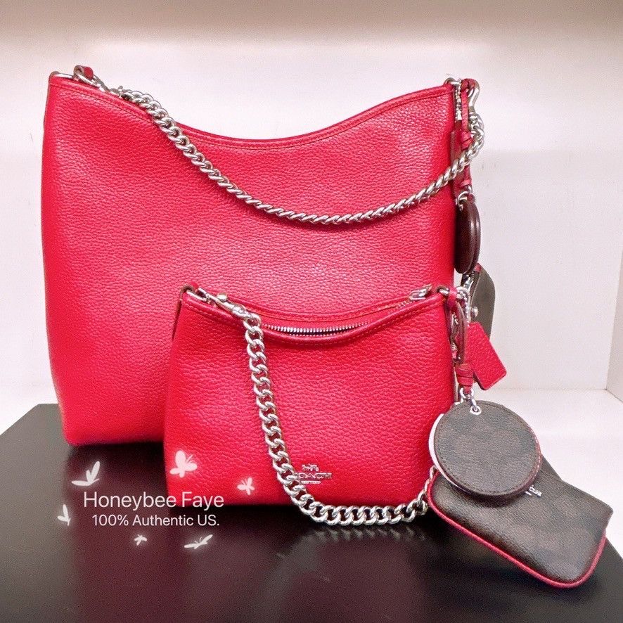 Coach Laurel Large Shoulder Bag With Mirror Charm And Pouch CBI93 Size ONE SIZE - 4 Thumbnail