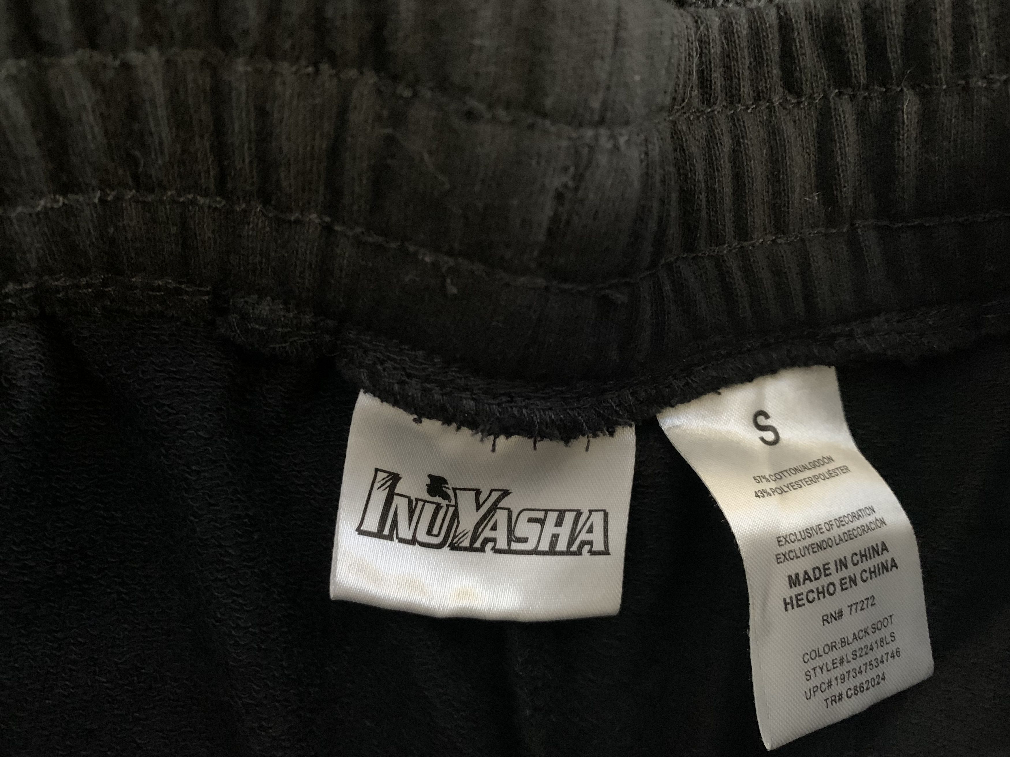Anime INUYASHA Cotton Shorts ⊛ BLACK ⊛ Basically New Size US 29 - 4 Thumbnail