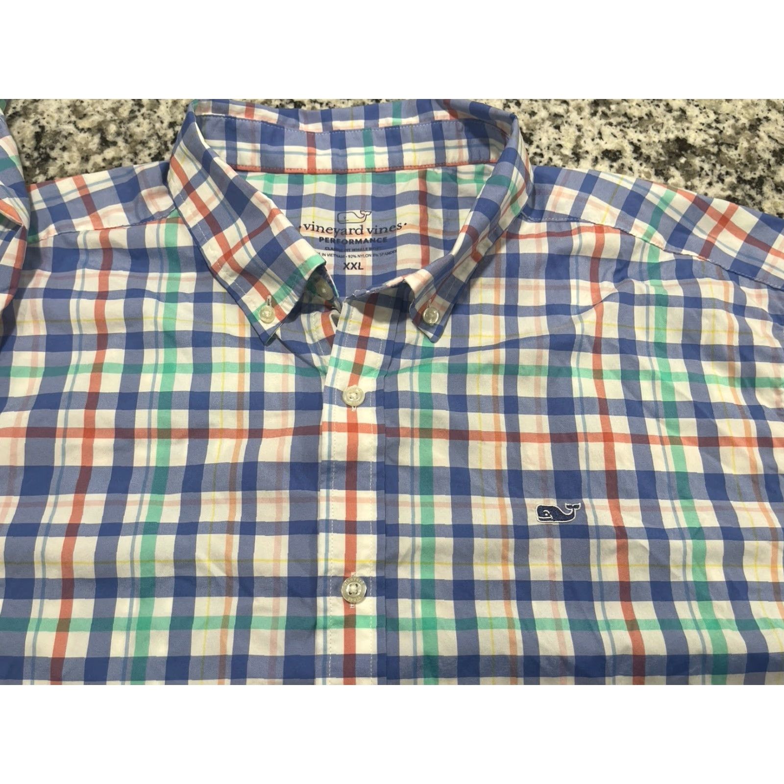 Vineyard Vines VINEYARD VINES Classic Fit Whale Shirt Men 2XL Multicolor Plaid Nylon Long Sleeve Size US XXL / EU 58 / 5 - 5 Thumbnail