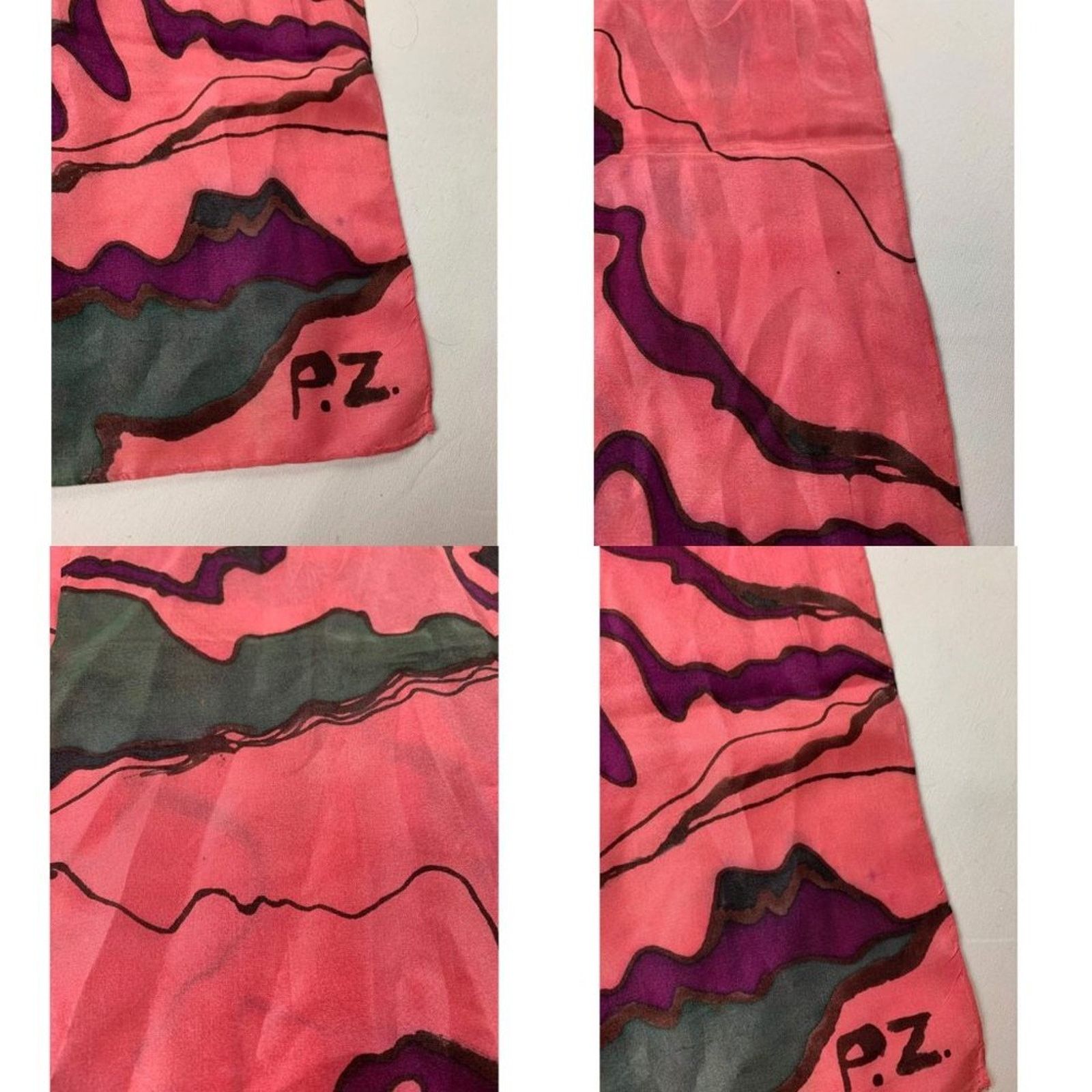 Other 4 Women’s Vintage Scarves | P.Z., Unbranded - Brown Pink Size ONE SIZE - 3 Thumbnail