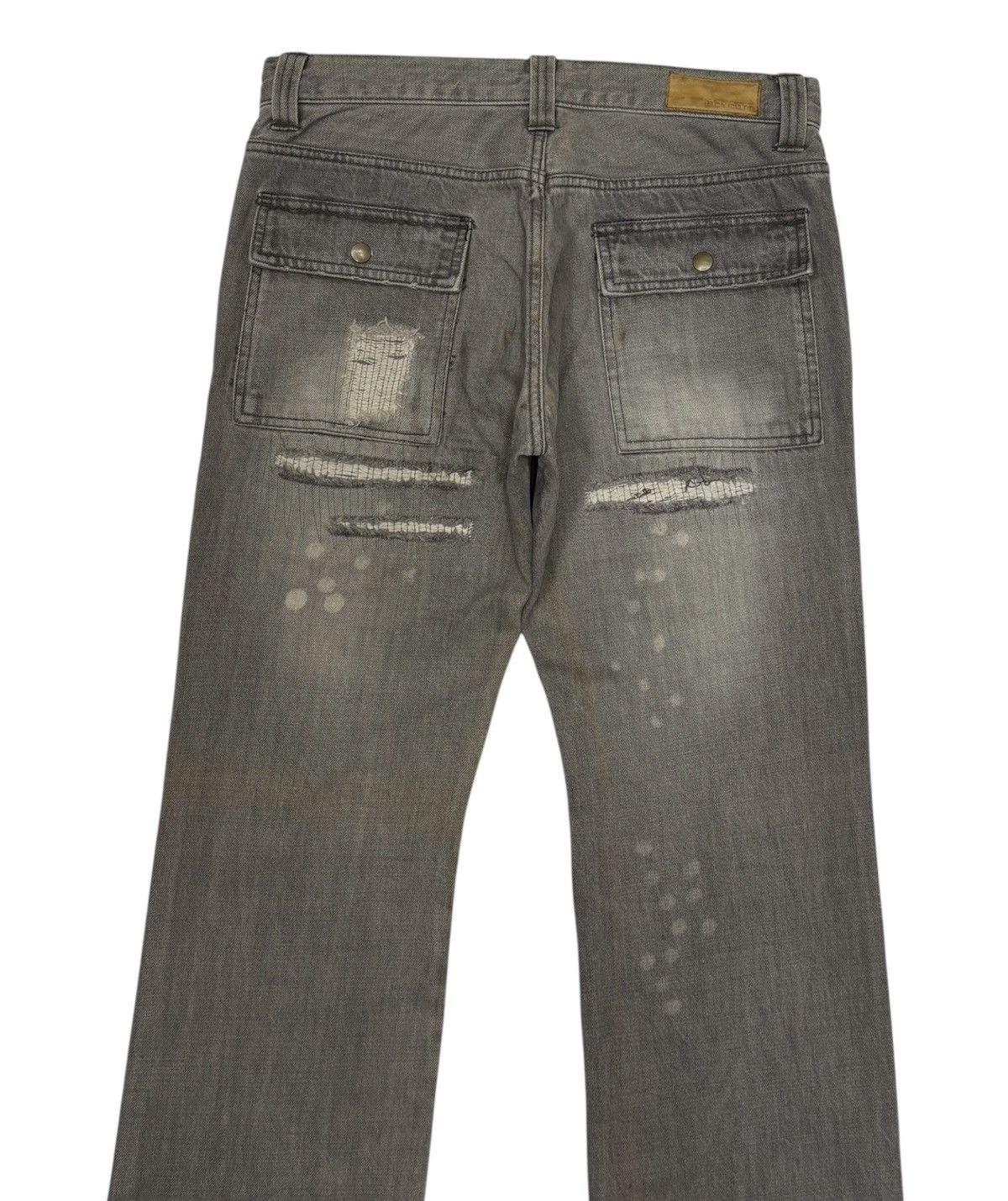 Boycott Rare Japanese Boycott Patchwork Loose Mud Wash Denim Jeans Size US 33 - 4 Thumbnail