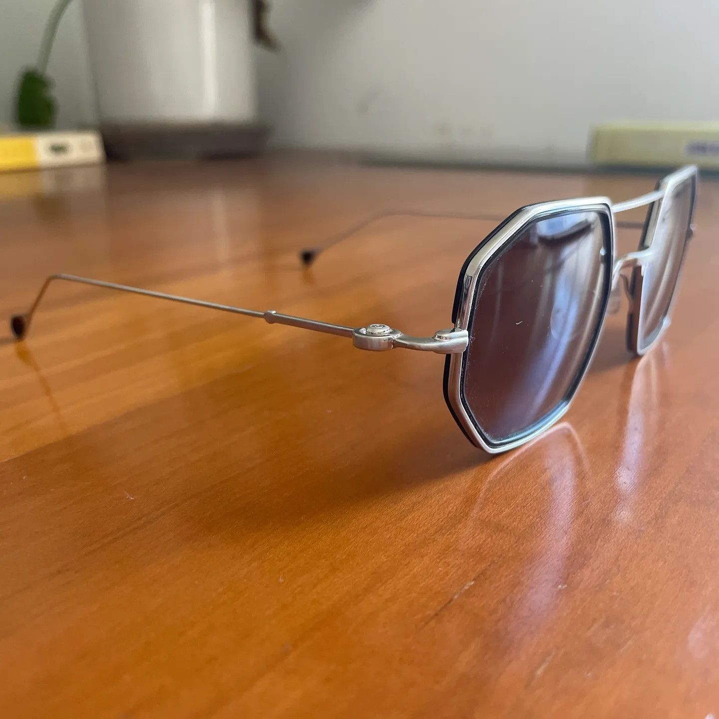 Anne & Valentin Anne Et Valentin Titanium Samoa Aviator Sunglasses Size ONE SIZE - 2 Thumbnail