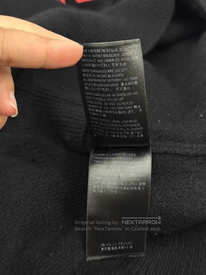 Balenciaga Balenciaga Black letter sweater knitted sweater long sleev Size US XS / EU 42 / 0 - 6 Thumbnail