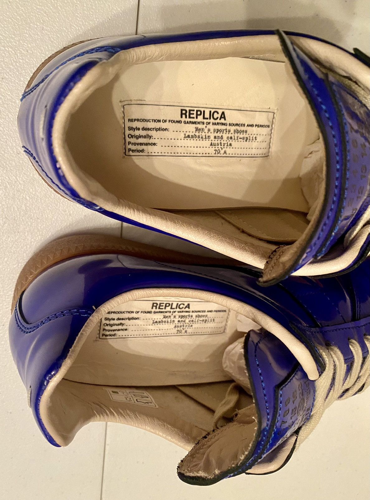 Maison Margiela Maison Margiela 22 🇮🇹 Blue Lambskin GAT Single Stitch 40 NIB Size US 7 / EU 40 - 11 Thumbnail