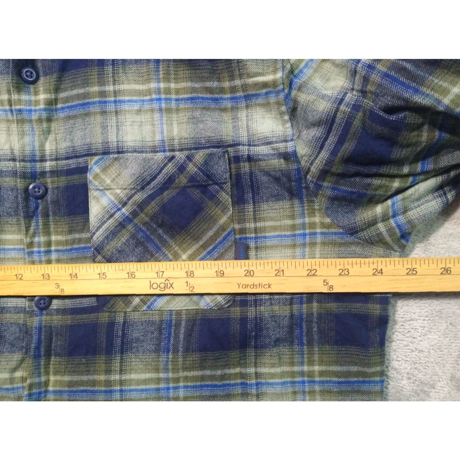Under Armour Under Armour Shirt Mens XL Gray Blue Plaid Flannel Long Sleeve Button Up Casual Outdoor Pockets Mens XL Size US XL / EU 56 / 4 - 5 Thumbnail