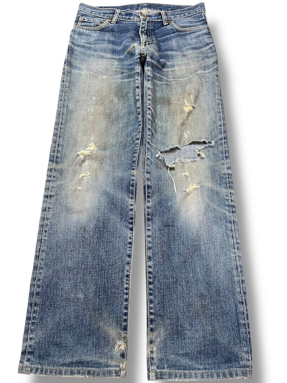 Uniqlo Vintage Uniqlo S-002 Honeycomb Distressed Denim Size US 30 / EU 46 - 1 Thumbnail