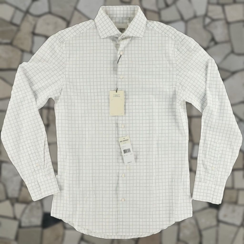 Ben Sherman Ben Sherman Slim Fit Striped White Button Up Shirt Men 32/33 37 Long Sleeve Cotton Shirt Size US XS / EU 42 / 0 - 1 Thumbnail