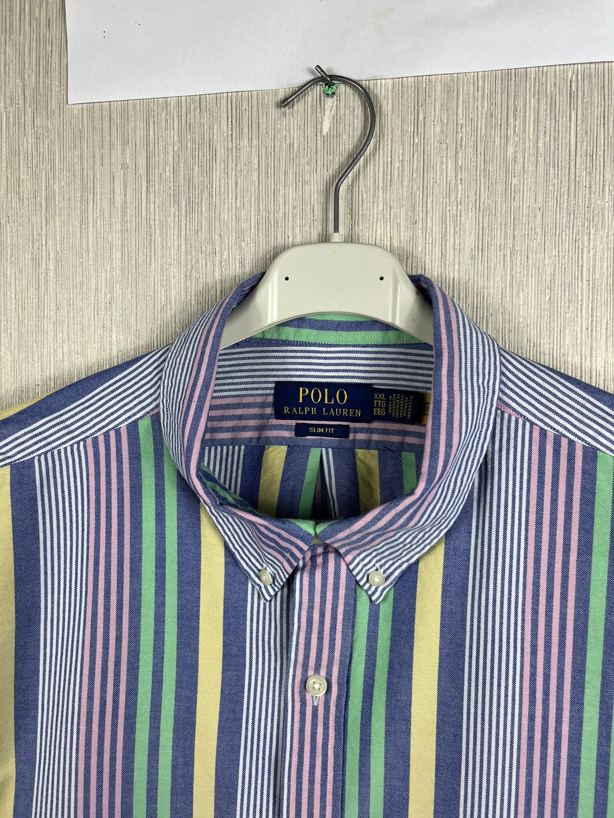 Polo Ralph Lauren × Ralph Lauren Polo Ralph Lauren multicolor striped chest logo pony shirt Size US XXL / EU 58 / 5 - 6 Thumbnail