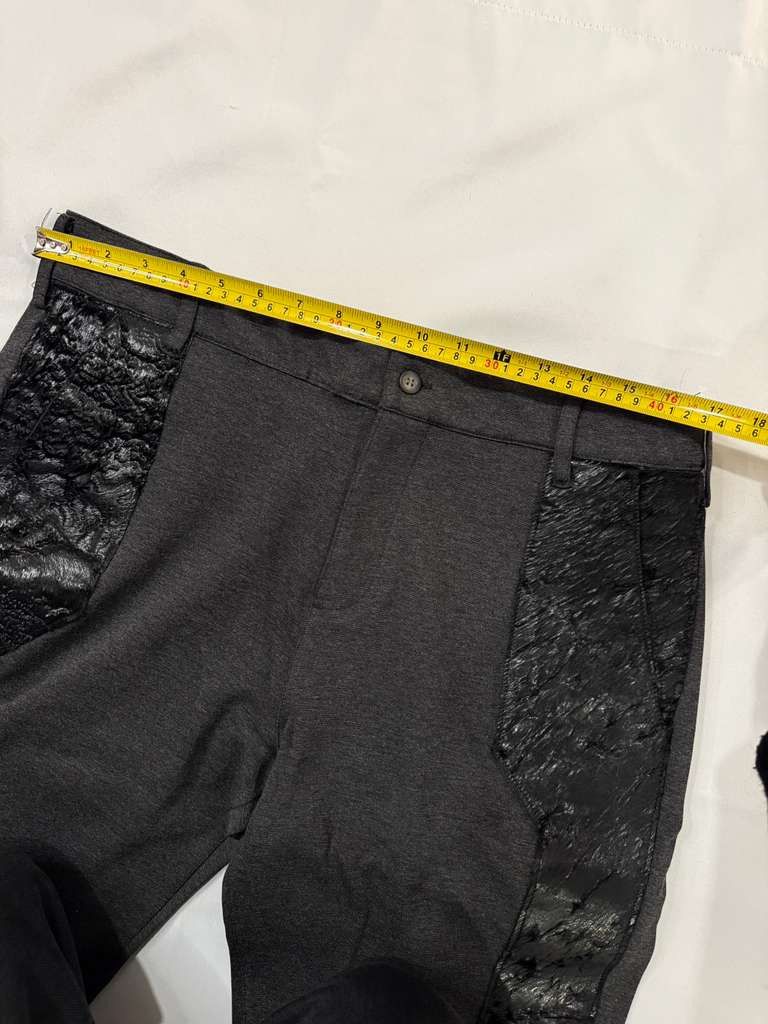 Other Dark Gray Real Leather Detail Cropped Pants Size US 32 / EU 48 - 11 Thumbnail