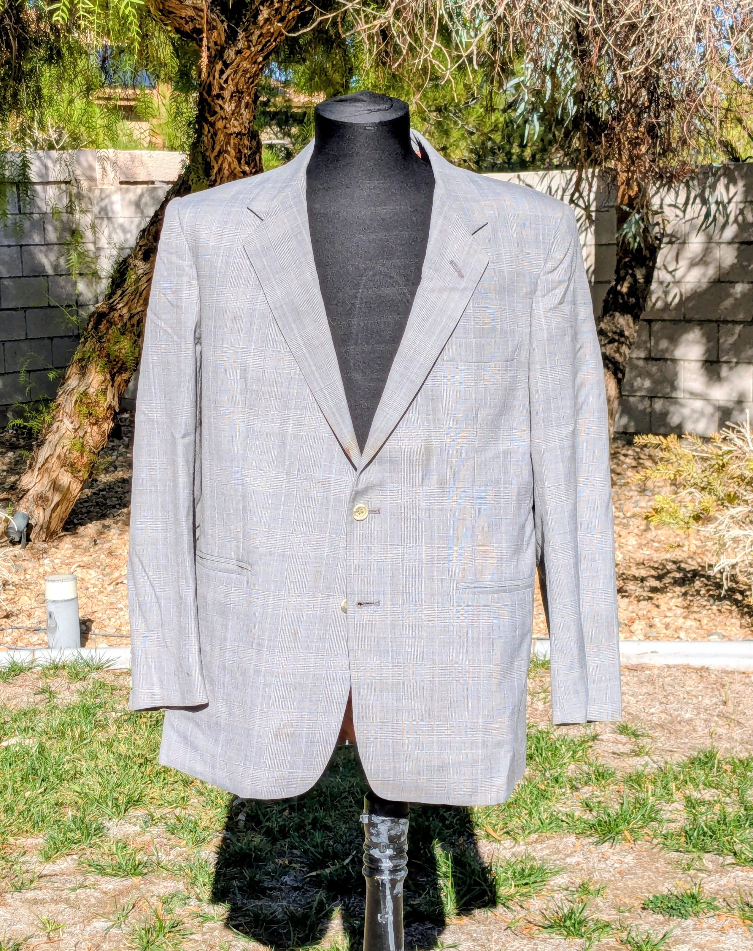 Other STAINED The Clothier VTG Glen Check 42S Colombia Suit Coat Size 42S - 1 Thumbnail