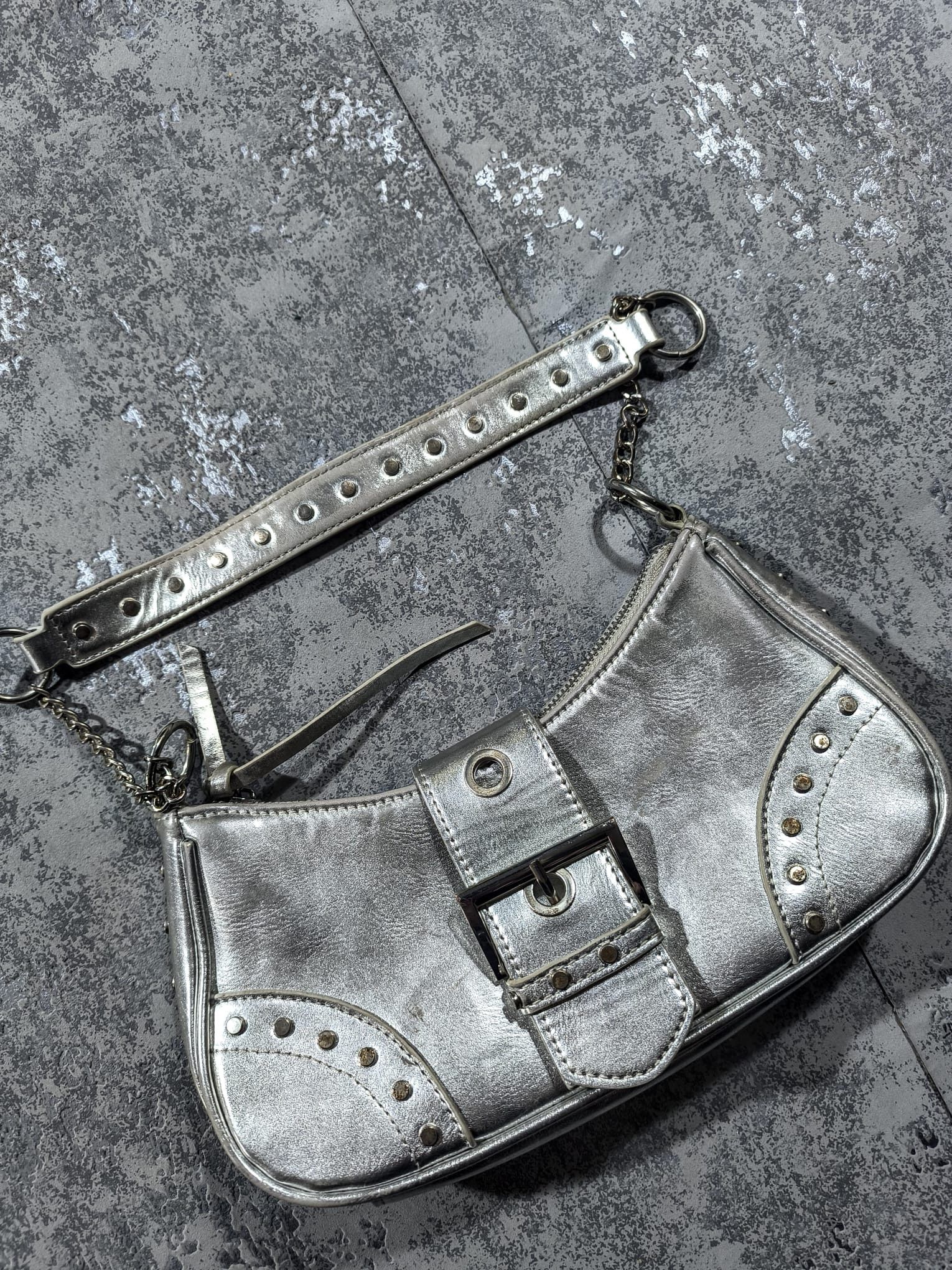 Hysteric Glamour Metallic Silver Y2k Shoulder-Bag Size ONE SIZE - 5 Thumbnail
