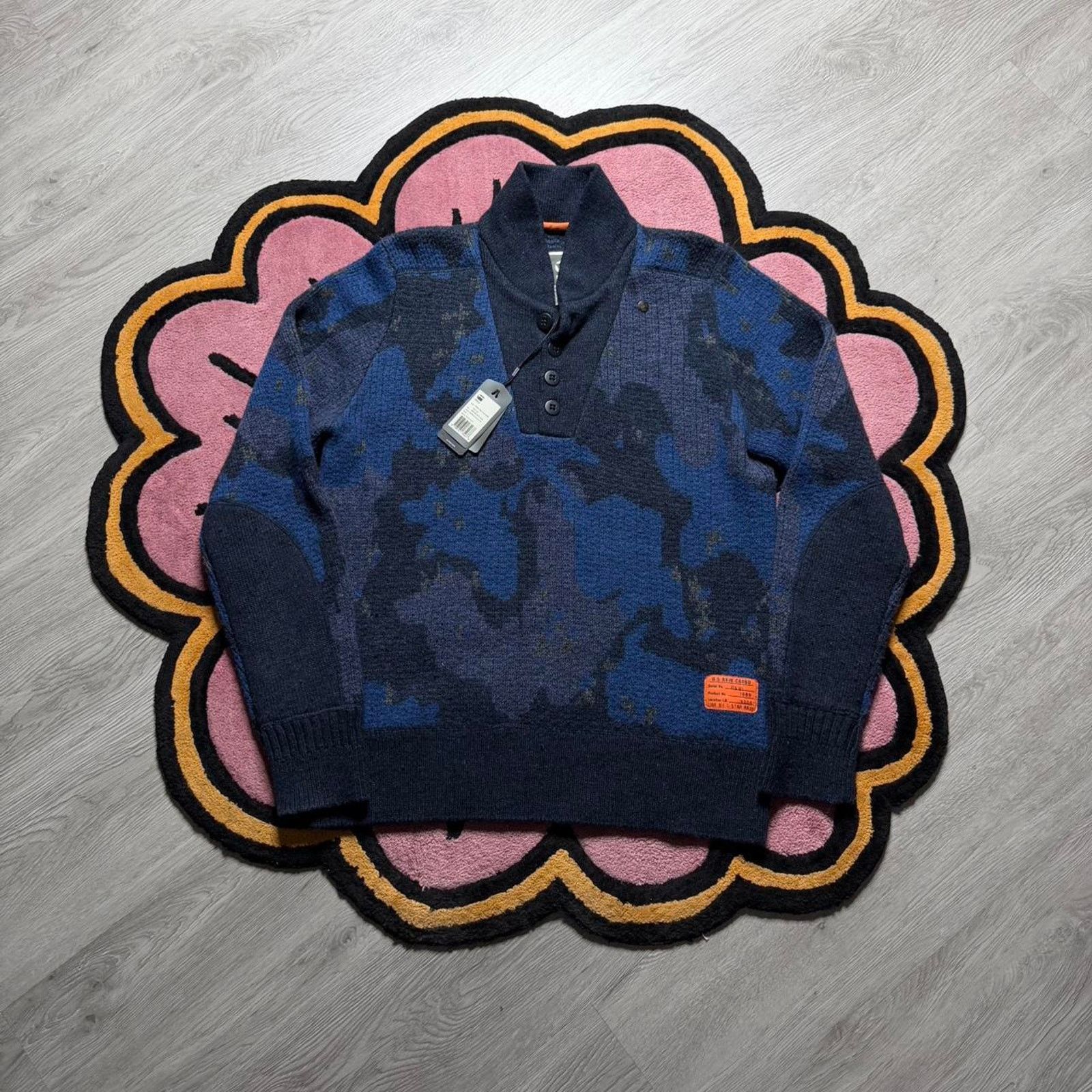 G-Star Raw Strike Camo Knit Sweater Size Large Brand New