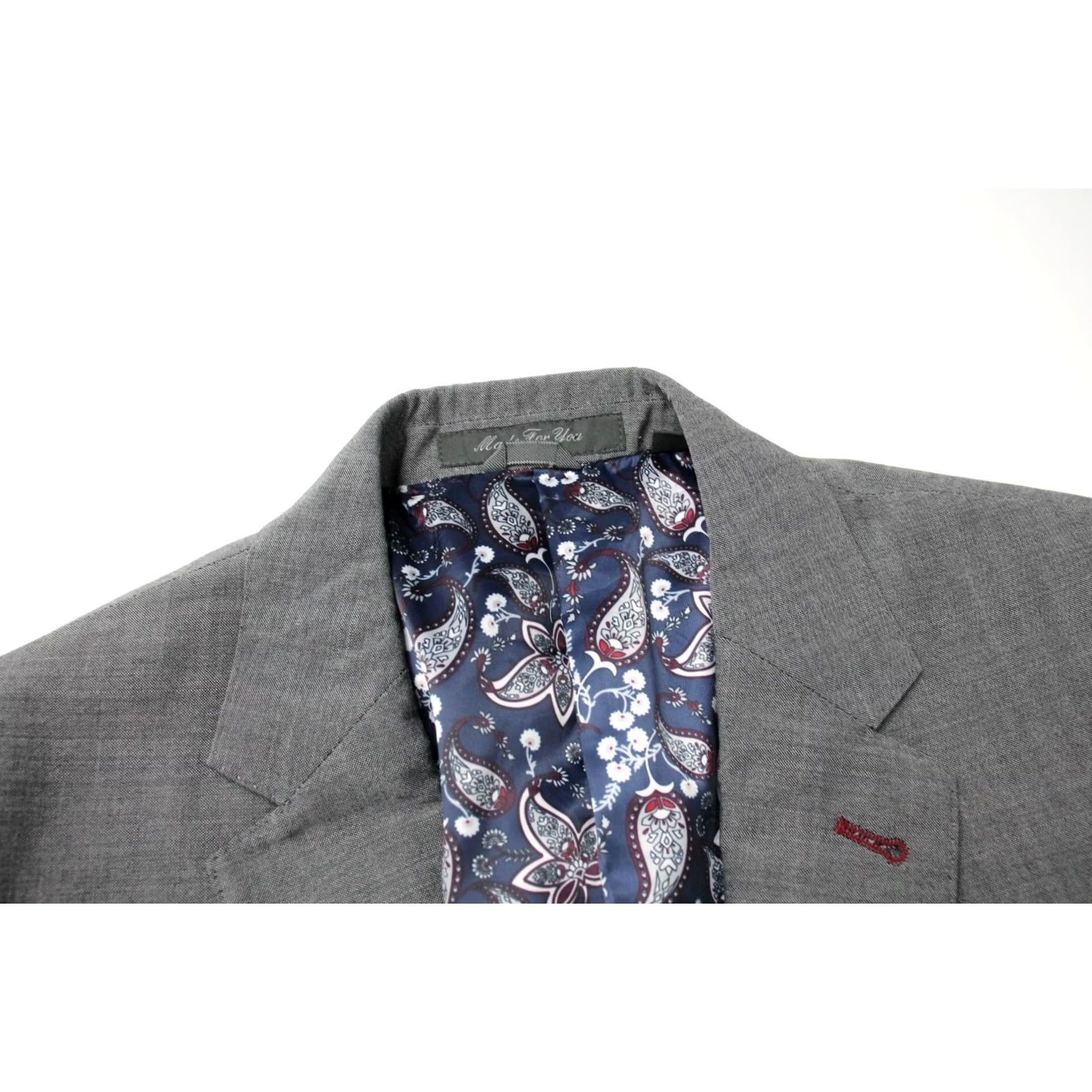 Vintage INDOCHINO Blazer Men's MEDIUM Wool Blend Notch Lapel Double Vented Melange Grey Size 40R - 5 Thumbnail